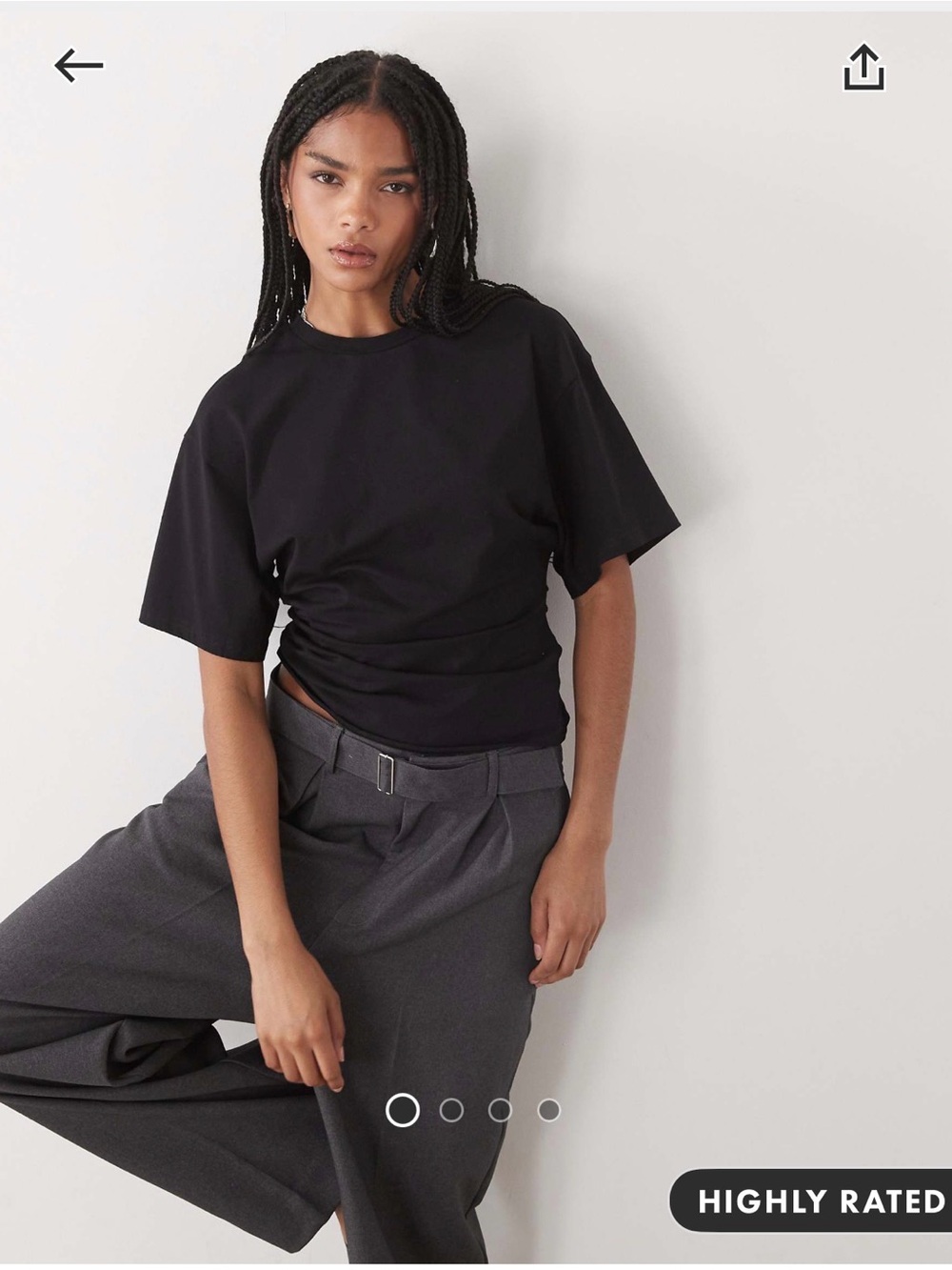 ASOS Black Short-Sleeve Crewneck Tee